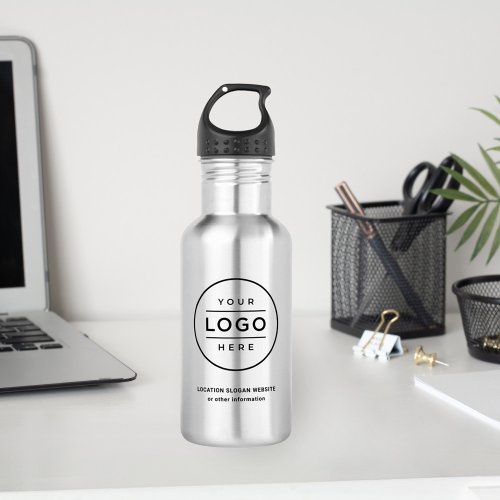 Custom Business Name and Logo Branded Stainless Steel Water Bottle