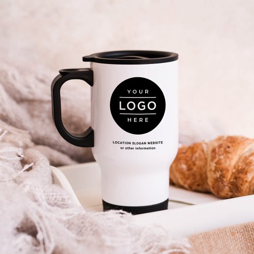 Custom Business Name and Logo Branded Travel Mug