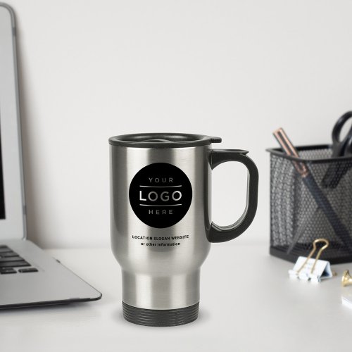 Custom Business Name and Logo Branded Travel Mug