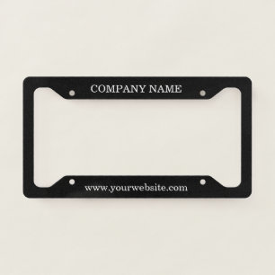 Custom Business Name And Website  License Plate Frame