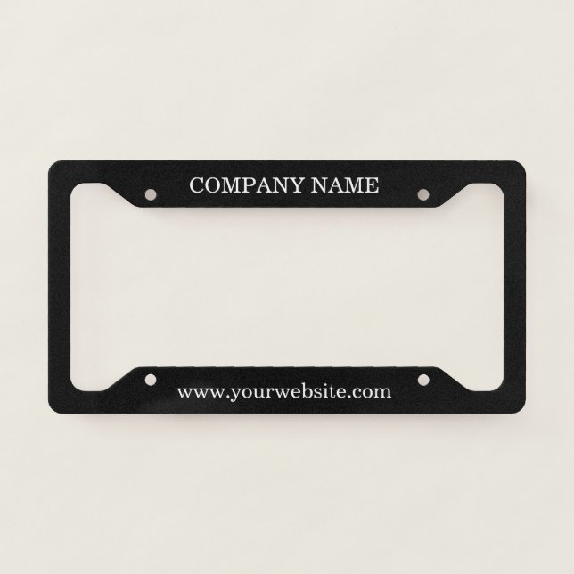 Custom Business Name And Website  License Plate Frame (Front)
