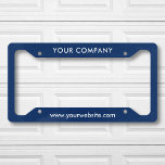 Custom Business Name And Website License Plate Frame<br><div class="desc">Customize this design and create your business promotional License Plate Frame. If the company name is long, you can adjust the font size to fit in. You can TRANSFER this DESIGN on other Zazzle products and adjust it to fit most of the Zazzle items. You can also click the CUSTOMIZE...</div>