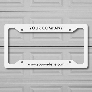 Custom Business Name And Website License Plate Frame