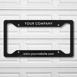 Custom Business Name And Website License Plate Frame
