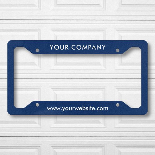 Custom Business Name And Website License Plate Frame