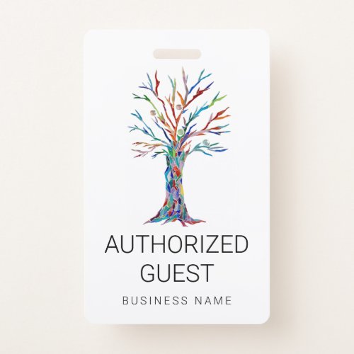 Custom Business Name Authorized Guest Badge