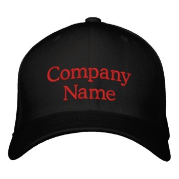 Custom Business Name Baseball Cap by StormythoughtsGifts at Zazzle