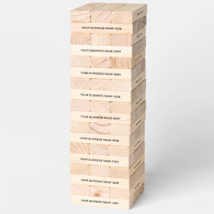 Custom Business Name Giant Topple Tower Game