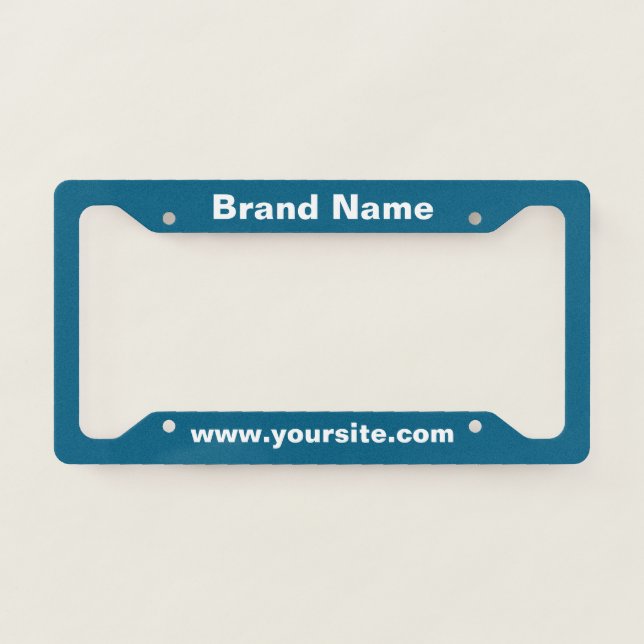 Custom Business Name License Plate Frame Design (Front)