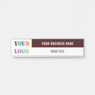 Custom Business Name Logo Door Sign - Your Colors