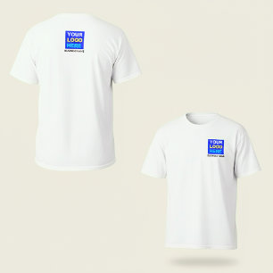 Custom Business Name & Logo Front and Back T-Shirt