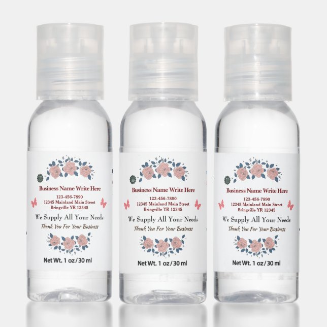 Custom Business Name Logo Promotional Brand Hand Sanitizer (Set)