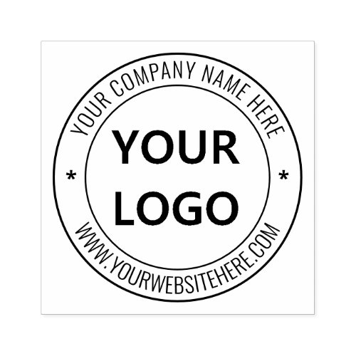 Custom Business Name Logo Website Stamp 