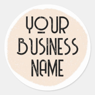 Custom Business Name Minimal Simple Professional C Classic Round Sticker