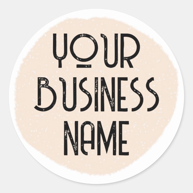 Custom Business Name Minimal Simple Professional C Classic Round Sticker (Front)