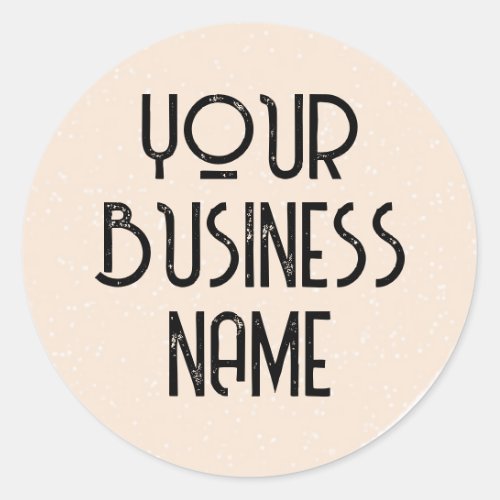 Custom Business Name Minimal Simple Professional Classic Round Sticker