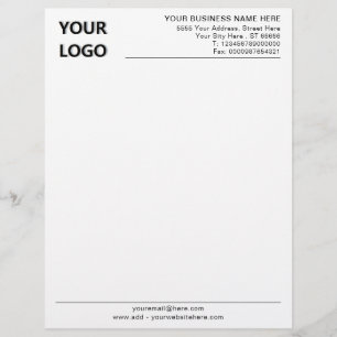 Custom Business Name Office Letterhead and Logo