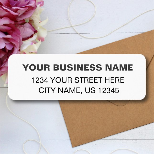 Custom Business Name Simple Return Address Labels (Creator Uploaded)