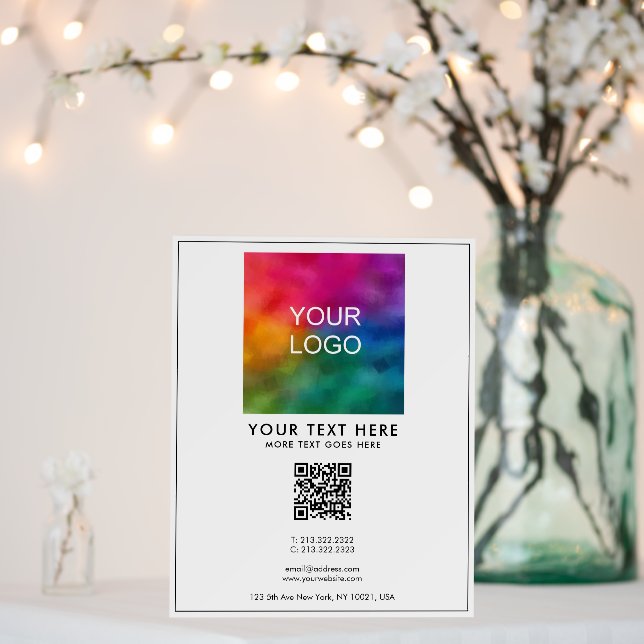 Custom Business Name Text Logo Clean Design Foam Board (In Situ (Wedding))