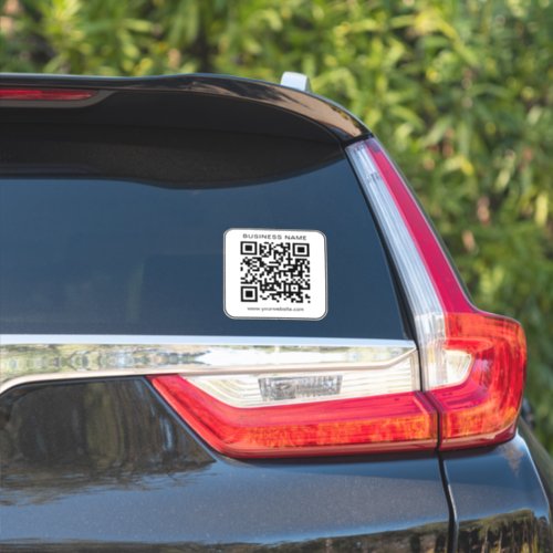 Custom Business Name Url QR Code Template Clean Sticker