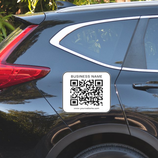 Custom Business Name Url QR Code Template Large Sticker (Car Side)