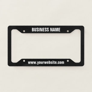 Custom Business Name  with Website Address License Plate Frame