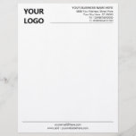 Custom Business Office Company Letterhead and Logo<br><div class="desc">Simple Personalized Your Business Office Modern Design Letterhead with Logo - Add Your Logo - Image / Name - Company / Address - Contact Information - Resize and move or remove and add elements / image with customization tool. Choose colors / font / size ! Good Luck - Be Happy...</div>