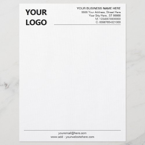 Custom Business Office Company Letterhead and Logo