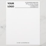Custom Business Office Letterhead with Logo<br><div class="desc">Custom Simple Business Office Letterhead with Logo - Add Your Logo - Image / Business - Company Name and Contact Information - Choose / add your favorite text and line colors. Resize and move or remove and add elements - Image / text with customization tool !</div>
