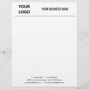 Custom Business Office Letterhead with Logo -