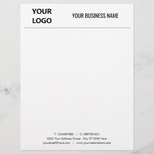 Custom Business Office Letterhead with Logo _