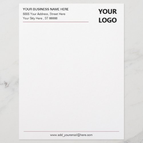 Custom Business Office Letterhead with Logo
