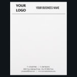 Custom Business Office Letterhead with Logo<br><div class="desc">Custom Simple Personalized Business Office Letterhead with Logo - Add Your Logo - Image / Business Name - Company / Address - Contact Information / Logo - Image ( back side ) - Resize and move or remove and add elements / image with Customization tool. choose font / size /...</div>