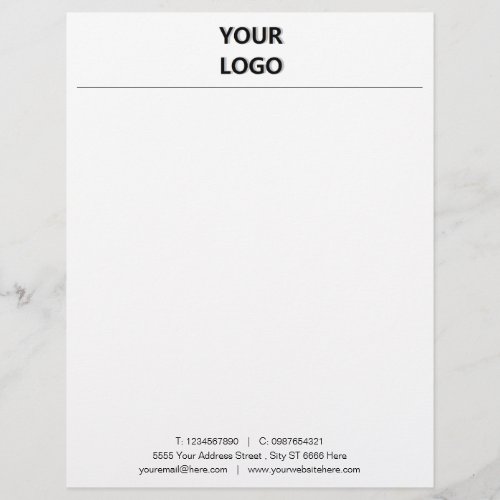 Custom Business Office Letterhead with Logo Modern