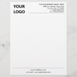 Custom Business Office Letterhead with Your Logo<br><div class="desc">Custom Colors and Font - Your Business Office Letterhead with Logo - Add Your Logo - Image / Business Name - Company / Address - Contact Information - Resize and move or remove and add elements / image with customization tool. Choose colors / font / size !</div>