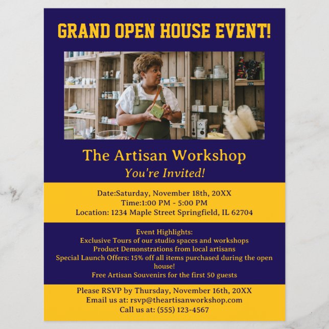 Custom Business Open House  Flyer (Front)
