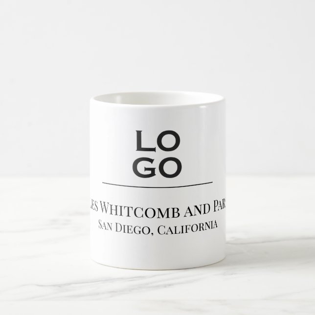 Custom Business or Company Logo Coffee Mug (Center)