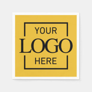 Custom Business Party Supplies Minimalist Branded Napkins