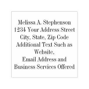 Custom Business Personal Stamp 7 Lines of Text