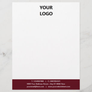Custom Business Personalized Letterhead Template