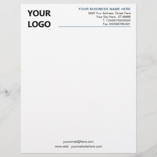 Custom Business Personalized Letterhead with Logo