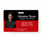 Custom Business Personalized Red Black