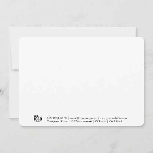 Custom Business Photo Professional Logo Note Card