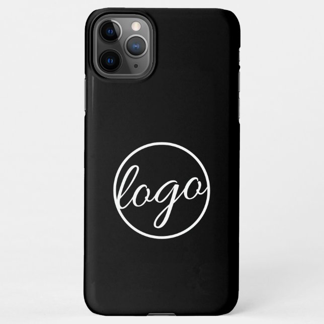 Custom Business Professional Black Logo iPhone Case (Back)
