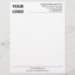 Custom Business Professional Letterhead with Logo<br><div class="desc">Custom Colors and Font - Your Business Office Letterhead with Logo - Add Your Logo - Image / Business Name - Company / Address - Contact Information / more - Resize and move or remove and add elements / image with Customization tool. Choose font / size / colors ! Good...</div>