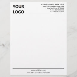 Custom Business Professional Letterhead with Logo