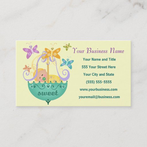 Customizable Custom Business / Profile Cards - Baby Business Card Templates