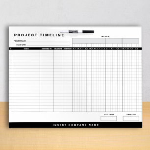 Custom Business Project Timeline Whiteboard