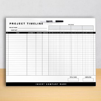 Custom Business Project Timeline Whiteboard