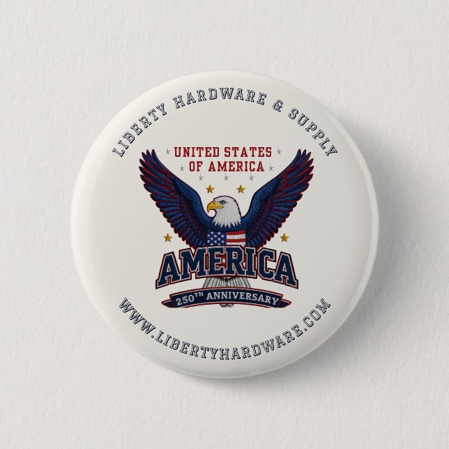 Custom Business Promo Button USA 250 Name (Front)